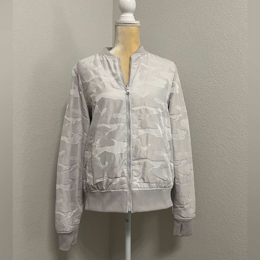 Blanc Noir Camo Reversible Bomber Jacket